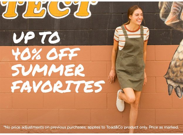 Up to 40% off summer favorites