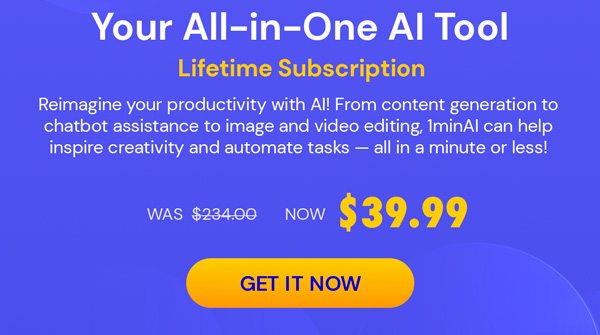 1minAI: Lifetime Subscription