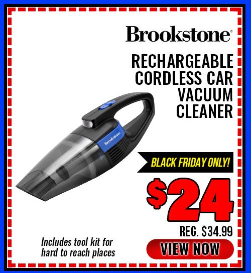 Brookstone Rechargeable Cordless Car Vacuum Cleaner