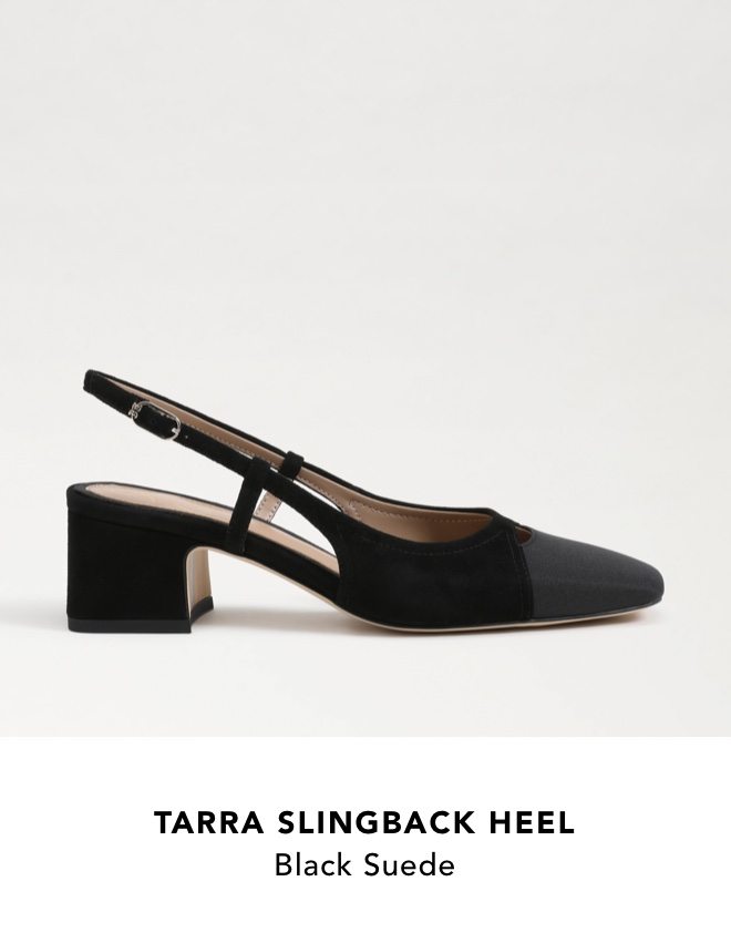 Tarra Slingback Heel (Black Suede)