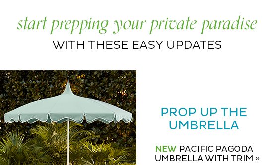 Pacific Pagoda Umbrella with Trim