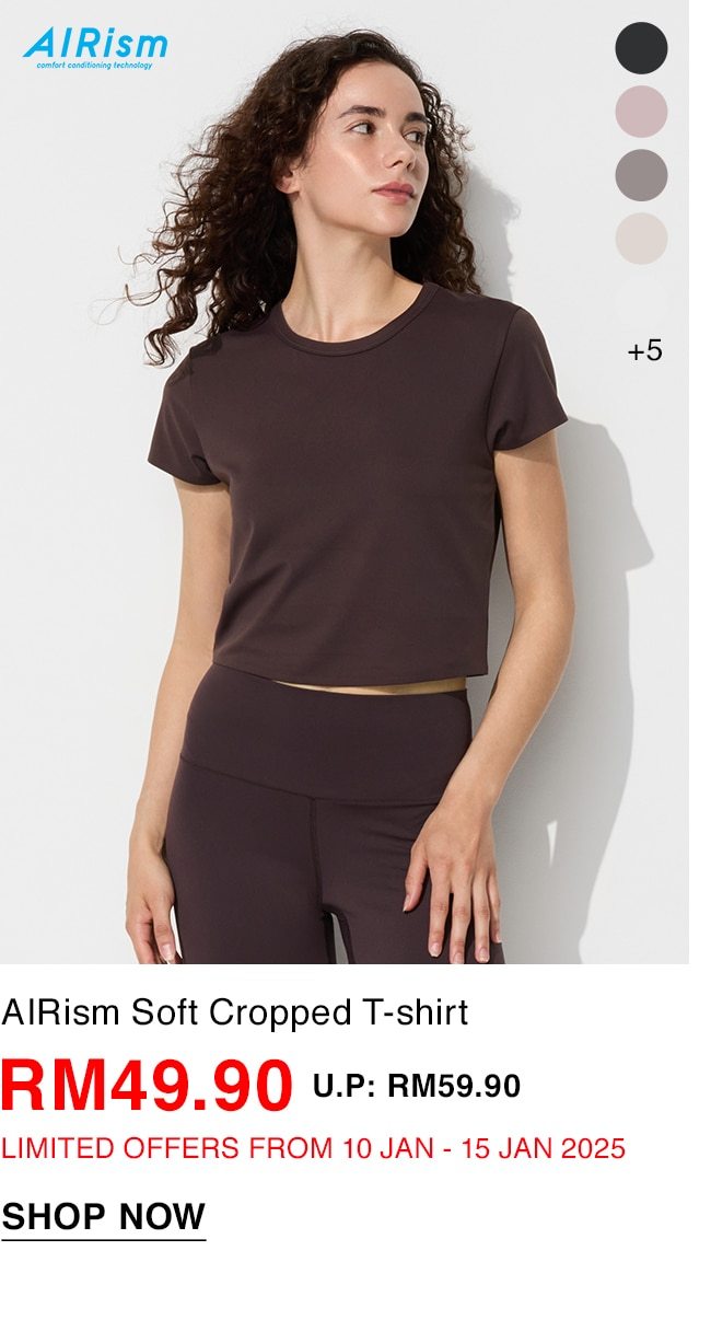 AIRism Soft Cropped T-shirt