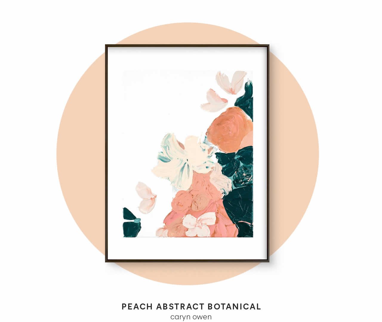 Peach Abstract Botanical