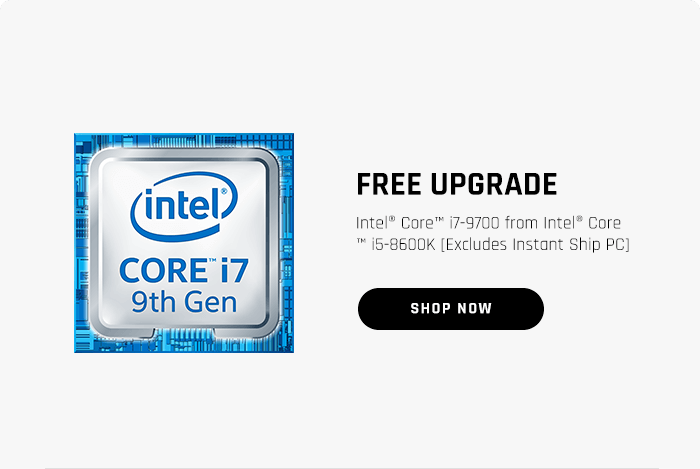 Free Intel Core i7-9700 CPU Upgrade from Core i5-8600K