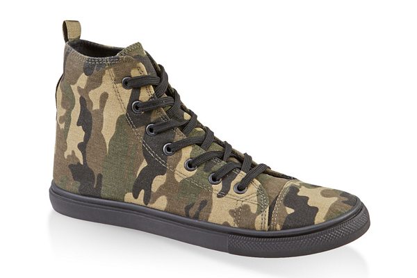 Camo Lace Up High Top Sneakers