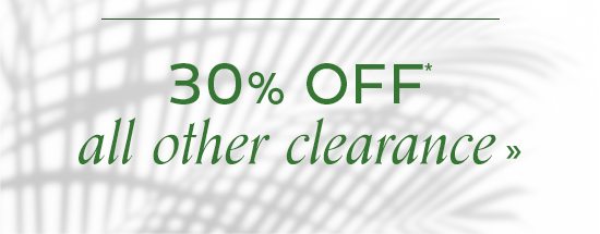 30% Off All Other Clearance