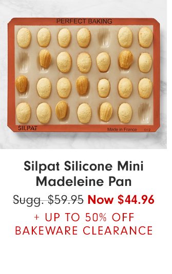 Silpat Silicone Mini Madeleine Pan - Now $44.96 + UP TO 50% OFF BAKEWARE CLEARANCE
