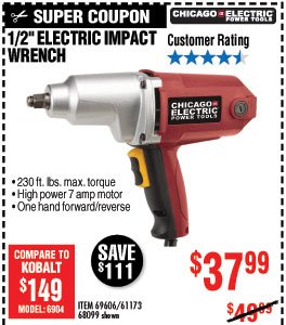 1/2 in. Heavy Duty Electric Impact Wrench