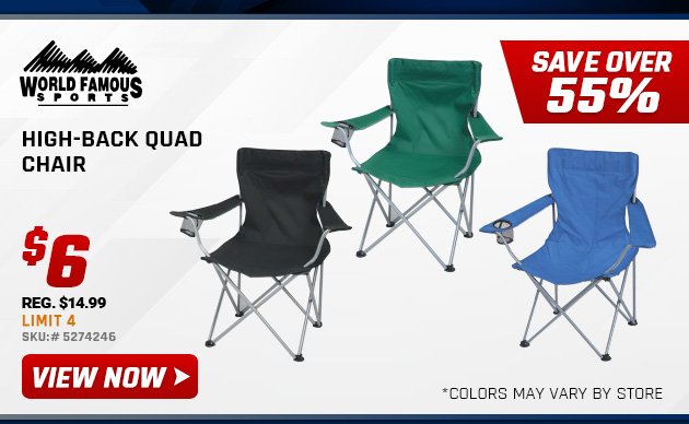 World Famous Sports High-Back Quad Chair