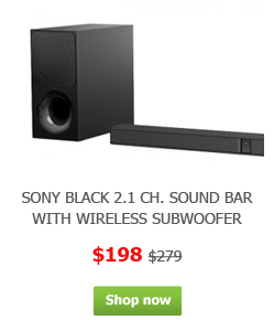 Sony Black 2.1 Ch. Sound Bar With Wireless Subwoofer