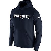 Nike New England Patriots Navy Club Fleece Pullover Hoodie