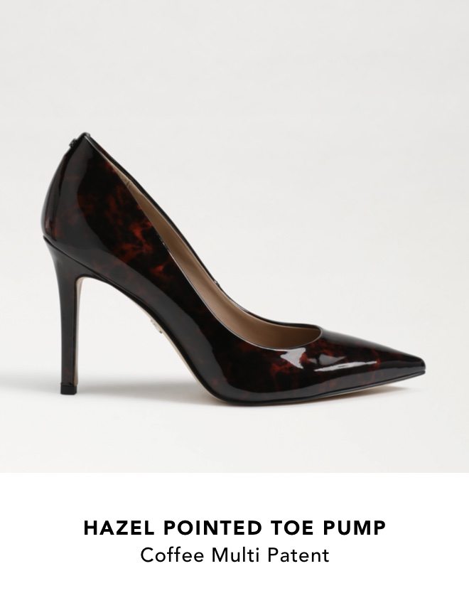 Hazel Pointed Toe Pump (Coffee Multi Patent)