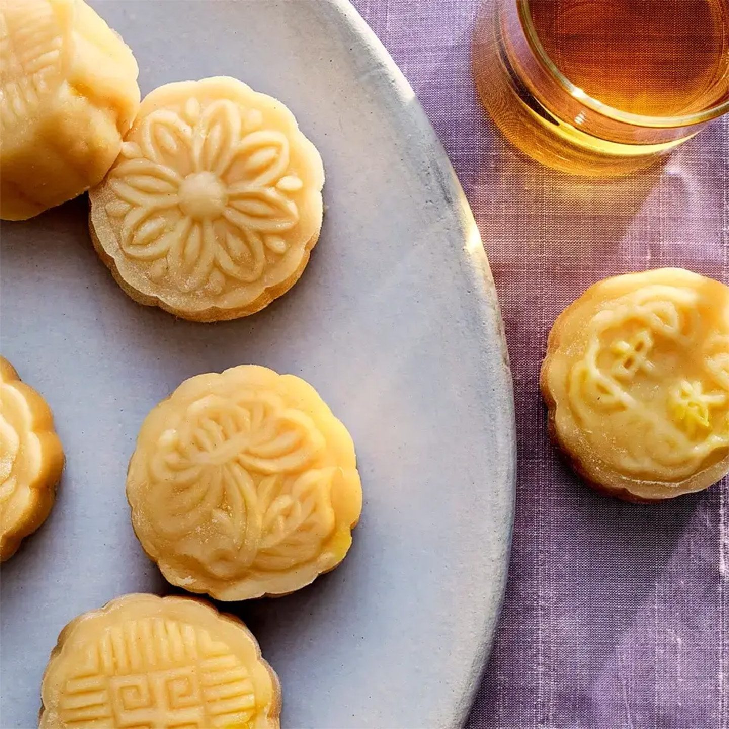 Snow-Skin Mooncakes with Mung Bean Filling