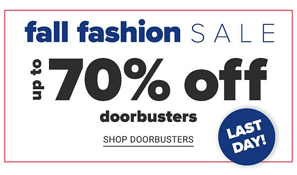 Fall Fashion Sale - Up to 70% off Doorbusters - Shop Doorbusters