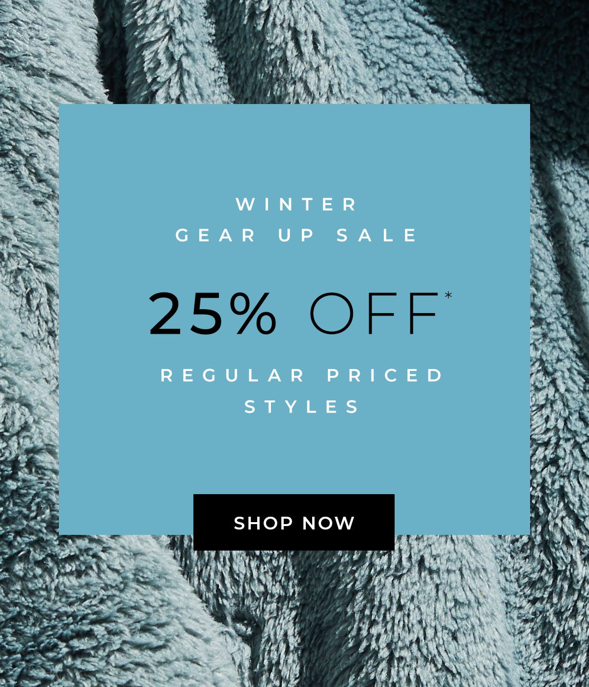 Winter Gear Up Sale - 25% Off Regular Priced Styles