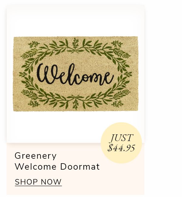 Greenery Welcome Doormat | SHOP NOW