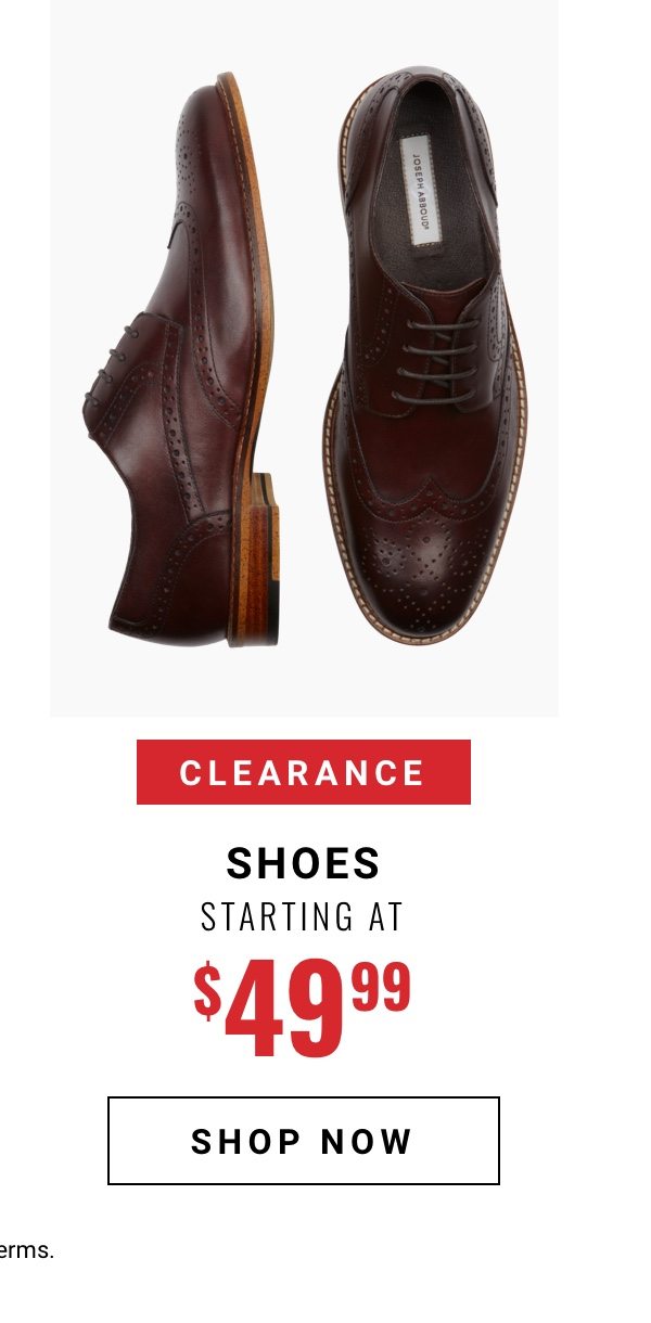 Clearance Shoes Starting at 49.99