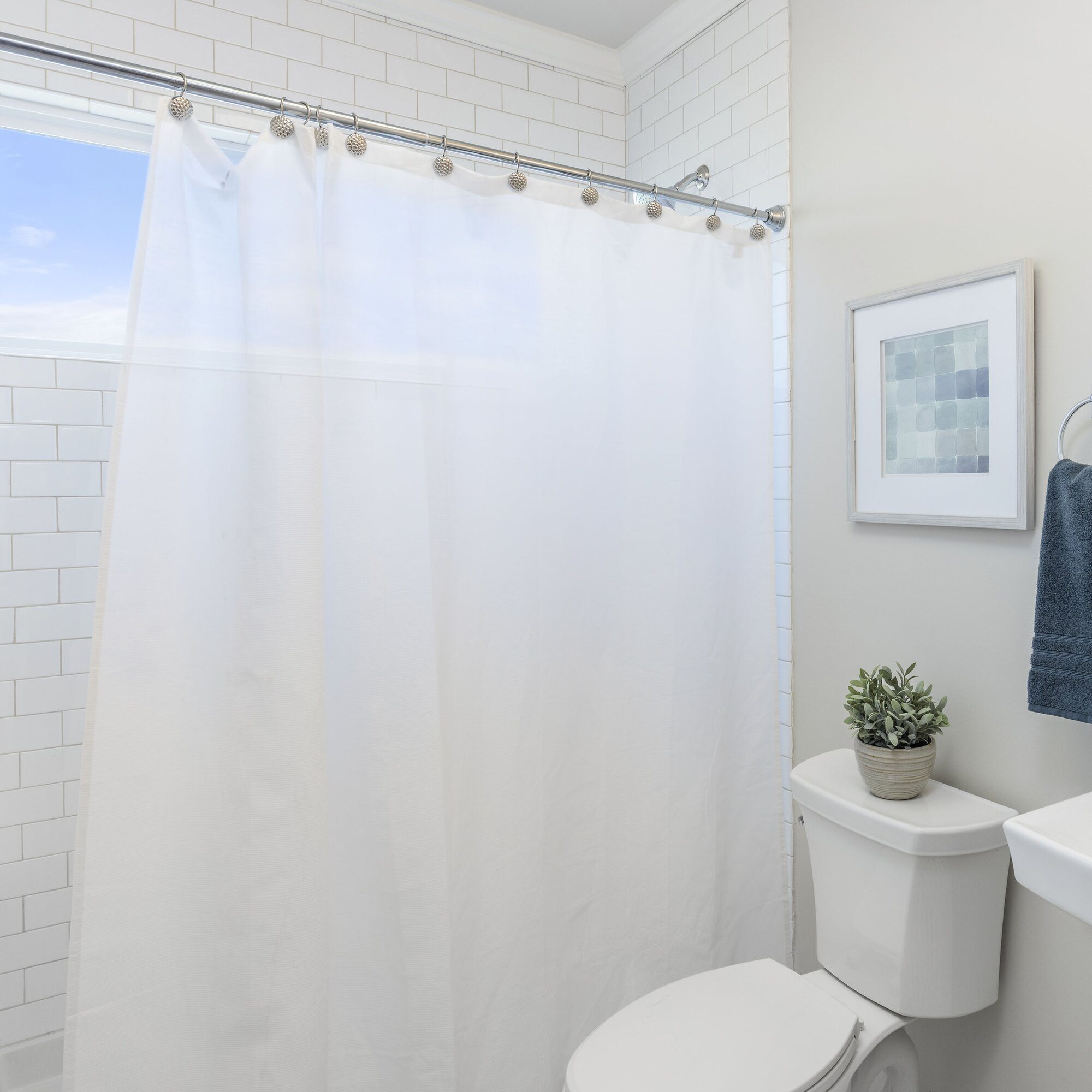 Vinyl Solid Color Shower Curtain Liner