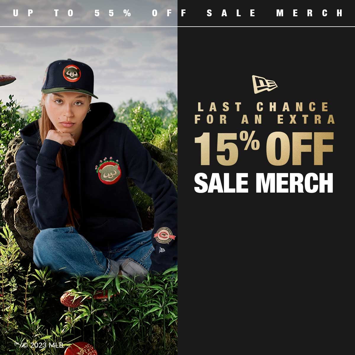 Last Chance for an extra 15% off sale merch