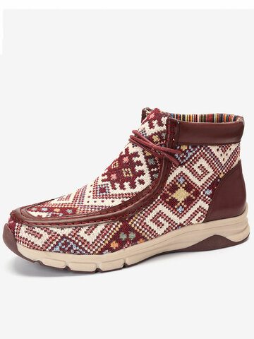 Embroidered Slip Resistant Outdoor Boots
