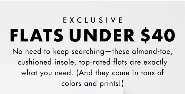 Flats under $40