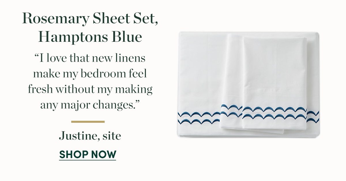 Rosemary Sheet Set, Hamptons Blue