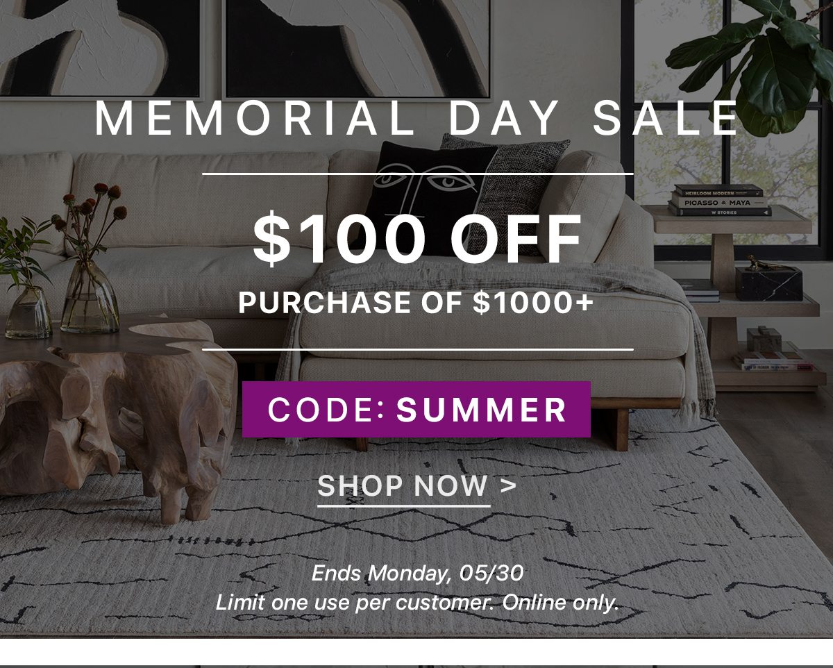 Memorial Day Sale - $100 Off $1000+ with code: SUMMER