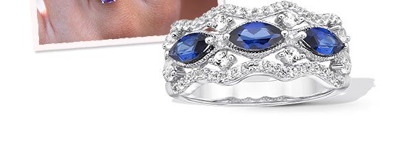 Lab-Created Sapphire Ring