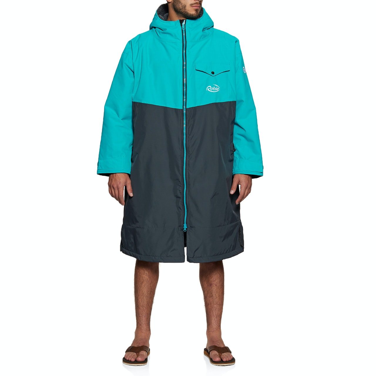 Robie Dry Series Long Sleeve Changing Robes - India Ink/blue Atoll