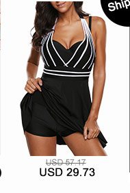 Cutout Back Halter Neck Black One Piece Swimdress