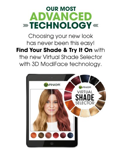 OUR MOST ADVANCED TECHNOLOGY - Choosing your new look has never been this easy! Find Your Shade & Try It On with the new Virtual Shade Selector with 3D ModiFace technology.