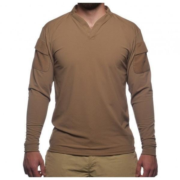 Velocity Systems BOSS Rugby Long Sleeve Shirt - Coyote Brown / Medium