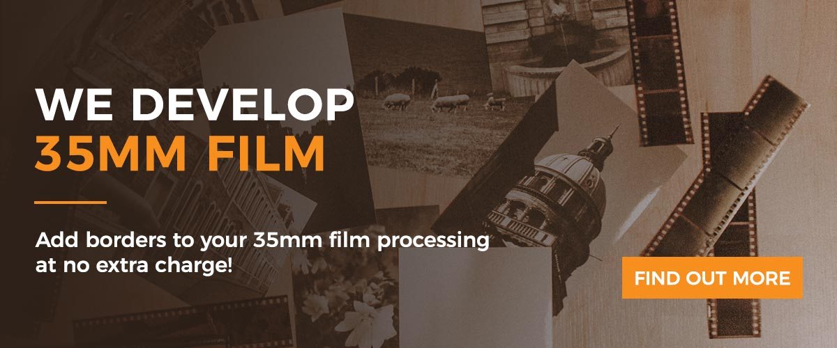 Option to add borders to your 35mm film processing at no extra charge