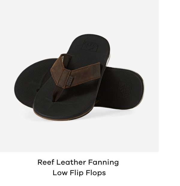 Reef Leather Fanning Low Flip Flops