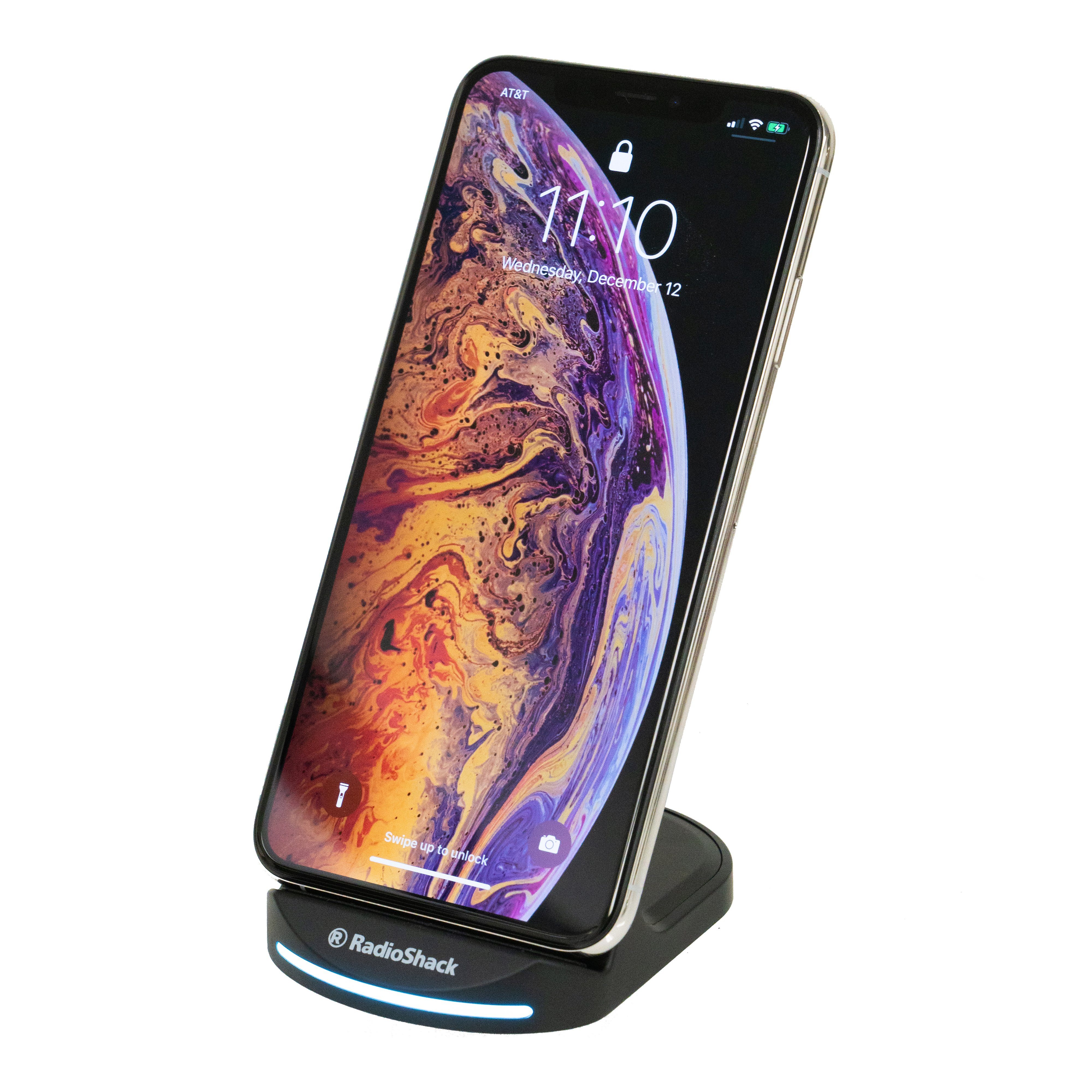 Image of Fast Wireless Charging Stand for Qi-Compatible Smartphones with Quick Charge 3.0 Compatible AC Adapter