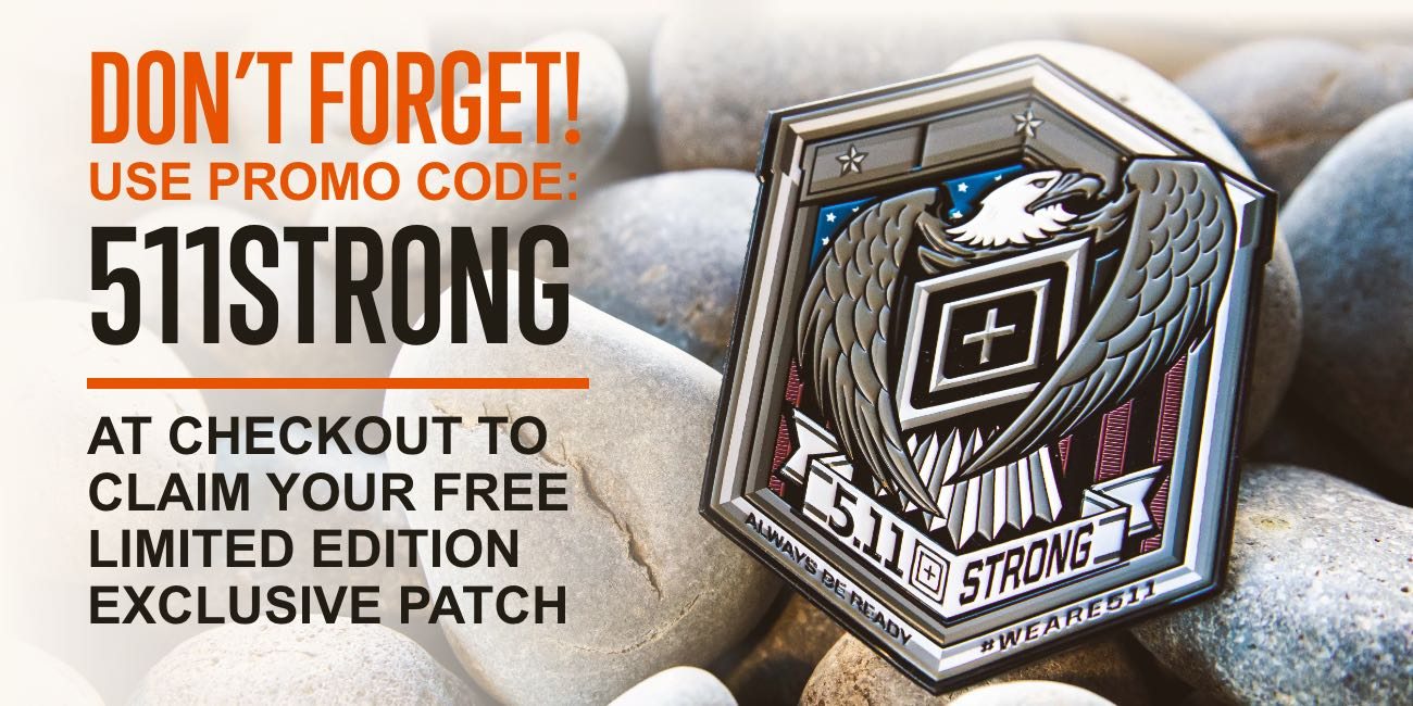 Use promo code 511STRONG to redeem your free patch