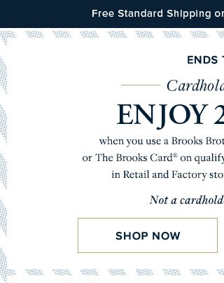 ENDS TODAY | CARDHOLDER EVENT | SHOP NOW