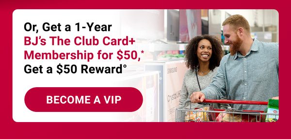 $65 for a 1-Year BJ's Wholesale The Club Card+ Membership with BJ’s Easy Renewal® (Terms Apply*)