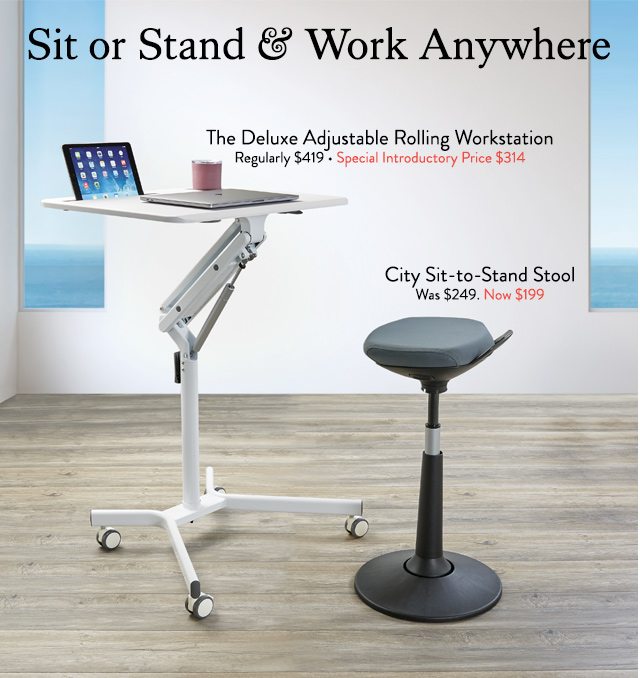 Shop Deluxe Adjustable Rolling Workstation