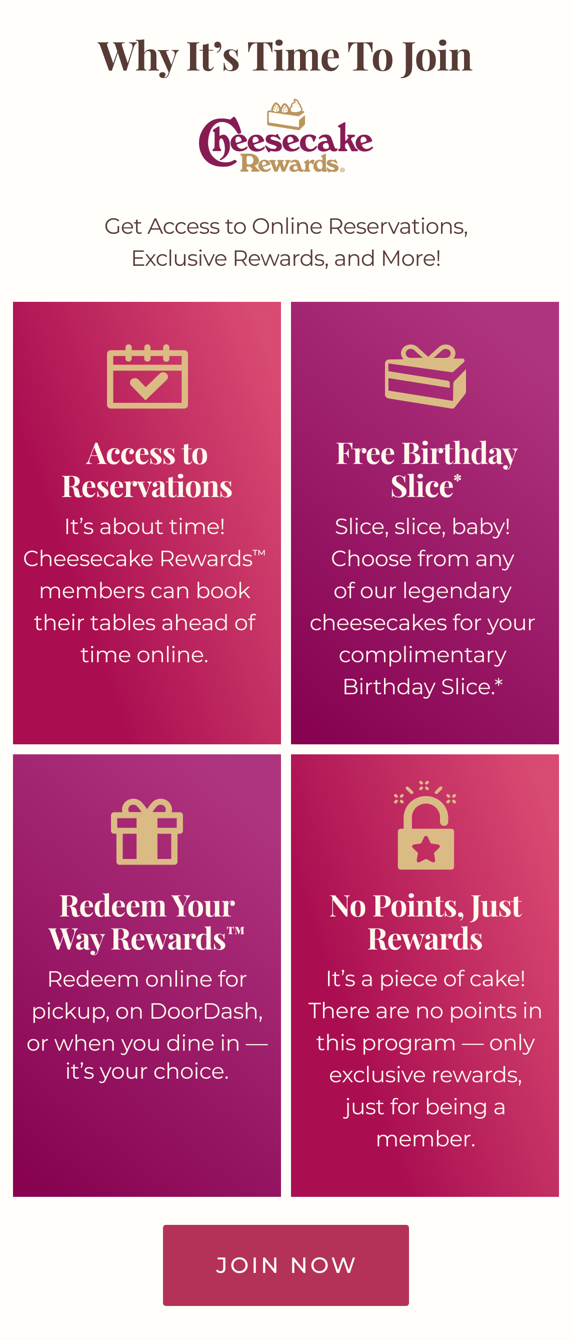 Why It's Time To Join Cheesecake Rewards™