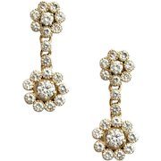 18K Yellow Gold Diamond Drop Earrings