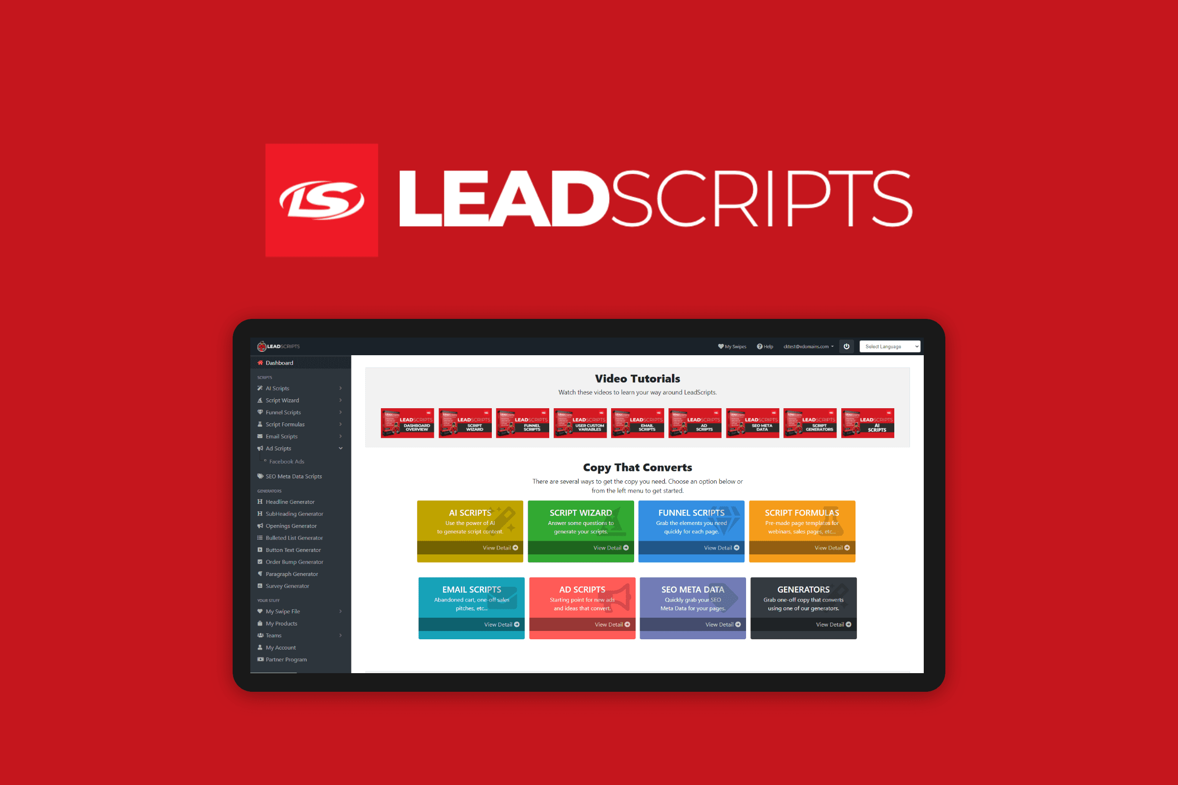 Lifetime access to LeadScripts