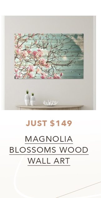 Magnolia Blossoms Print on Wood Wall Art | SHOP NOW