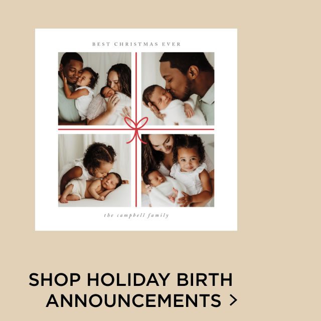 Shop Holiday Birth Announcements