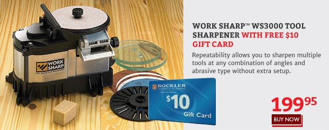Work Sharp WS3000 Tool Sharpener with Free $10 Gift Card