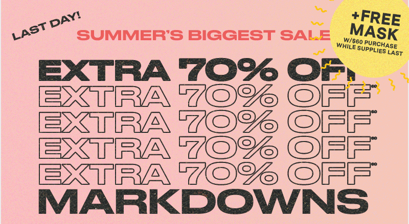 Extra 70% OFF** Markdowns