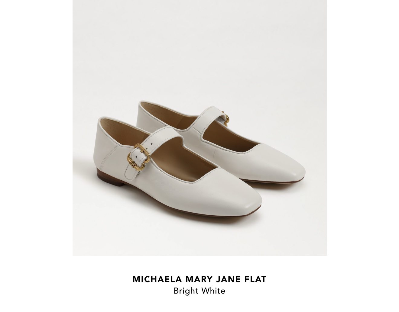 Michaela Mary Jane Flat (Bright White)