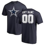 Men's Pro Line by Fanatics Branded Navy Dallas Cowboys Personalized Name & Number T-Shirt