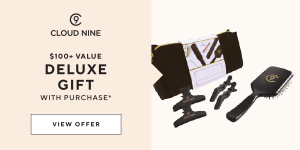 Receive a Cloud Nine Gift of Love Kit (valued over $100) when you purchase any Cloud Nine styler. 
