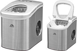 Igloo ICE117 Stainless Steel Compact Ice Maker (up to 26 lbs. of Ice in 24 Hours)